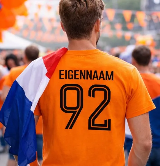 Nederland shirt met eigen naam en rugnummer